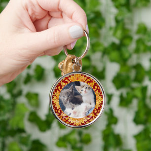 Cute Family Photo Pet Keepsake Keychain