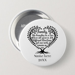 Cute Family reunion add name year  3 Inch Round Button