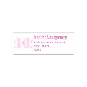 Cute Fancy Bow Address Self-inking Stamp