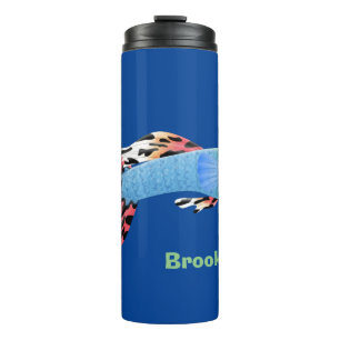 Cute fancy guppy tropical fish cartoon thermal tumbler