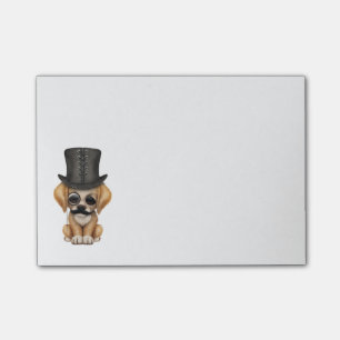 Cute Fancy Puppy with Monocle and Top Hat Post-it Notes