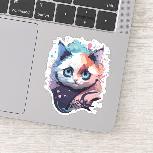 Cute Fantasy Colour Splash Cat Design