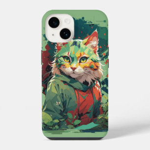 Cute Fantasy Colour Splash Cat Design iPhone 14 Case