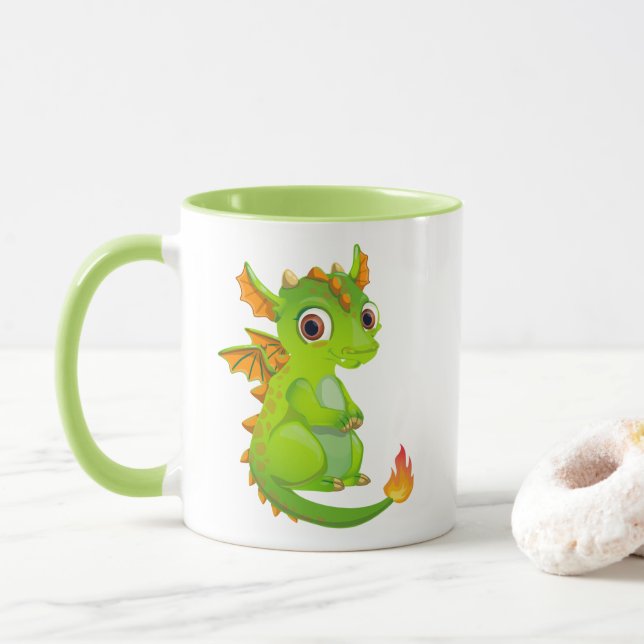 Cute Fantasy Dragon Mug (With Donut)