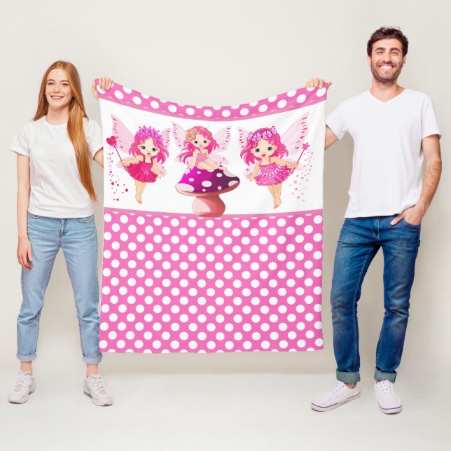 Cute Fantasy fairy girls Fleece Blanket (In Situ)