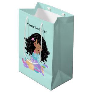 Cute fantasy mermaid customizable  medium gift bag