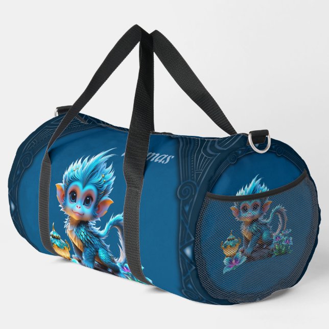 Cute fantasy monkey duffle bag (Right Corner)