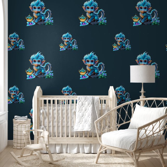 Cute fantasy monkey wallpaper (Kids)