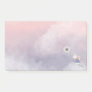 Cute Fantasy Watercolor Mouse Dandelion Flying Post-it Notes