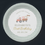 Cute Farm Animal Barnyard Birthday  Paper Plate<br><div class="desc">Watercolor Cute Farm Animal Barnyard Birthday</div>