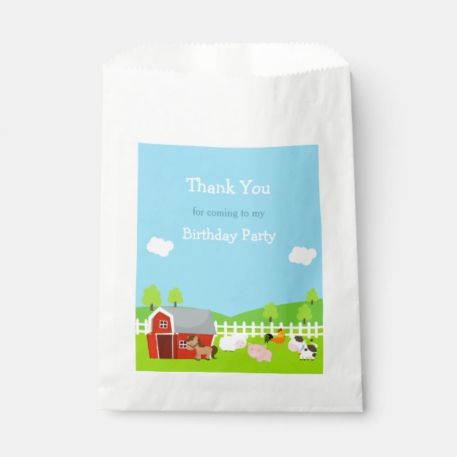 Cute Farm Animals  Favour Bag (Front)