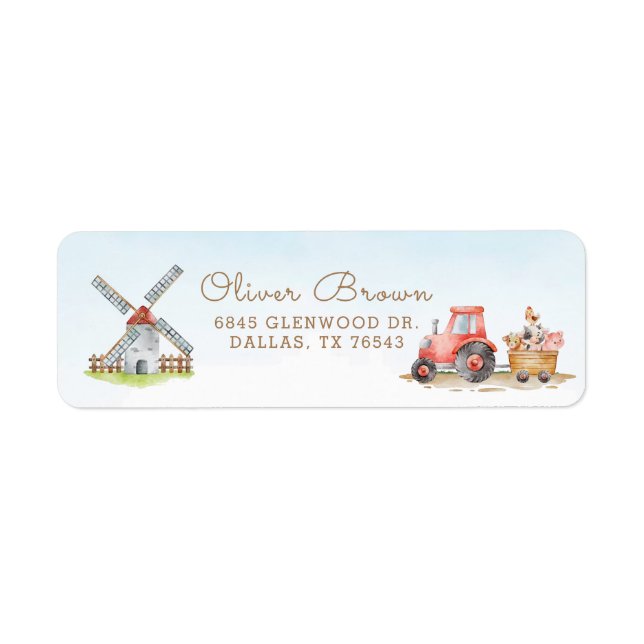 Cute Farm Animals First Birthday Party (Front)