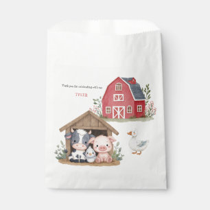 Cute Farm Animals Pig Barnyard Birthday Party Favour Bag