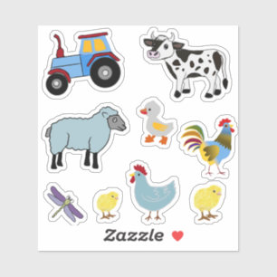 CUTE FARM ANIMALS STICKER