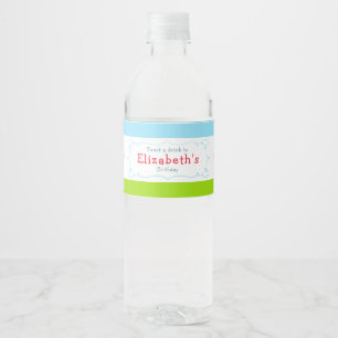 Cute Farm Animals Water Bottle Label