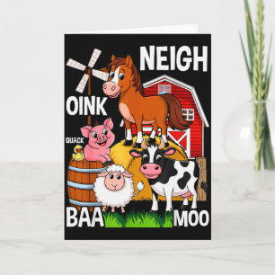 Cute Farm Animals With Sounds  Card