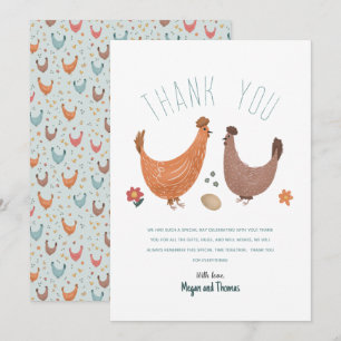 Cute Farm Baby Shower Thank You Card