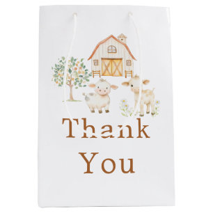 Cute Farm Barn Baby Shower  Medium Gift Bag