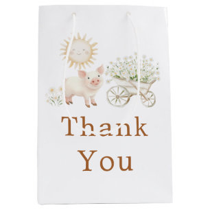 Cute Farm Barn Baby Shower Medium Gift Bag