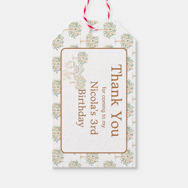 Cute Farm Barn Birthday Gift Tags (Front)