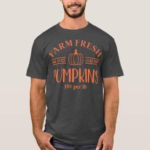Cute Farm Fresh Pumpkins Happy Autumn Fall Season T-Shirt