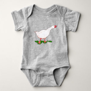 cute farm goose baby bodysuit