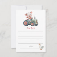 Cute Farm Pig Tractor Birthday Time Capsule