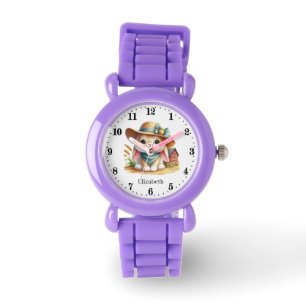 Cute Farm Rabbit add name girls Watch