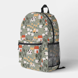 Cute Farm Scene Pattern Printed Backpack