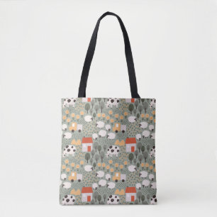 Cute Farm Scene Pattern Tote Bag