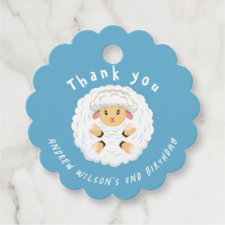 Cute Farm Sheep Farm Party Animal Ball Favour Tags