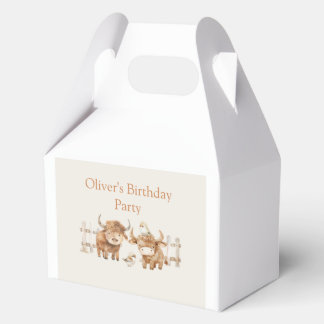 Cute Farm Themed Birthday Party Favor Box