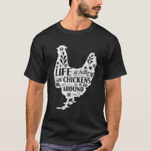 Cute Farmer Gift Idea Vintage Chicken T-Shirt