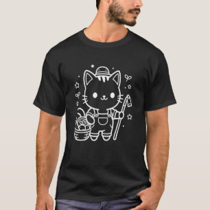 Cute Farmer Kawaii Cat Agriculture Agronomy T-Shirt