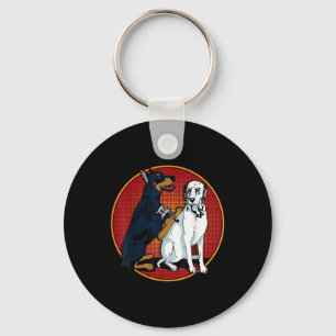 Cute Fashionable Doberman Tattooing Dalmatian Dog Keychain