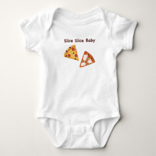 Cute Fast Food Pizza – Kawaii Junk Food Faces Baby Bodysuit