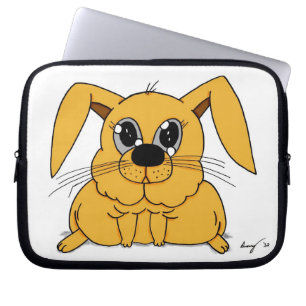 Cute Fat Bunny Laptop Sleeve