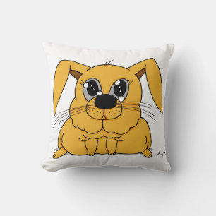 Cute Fat Bunny Pillow - Purple