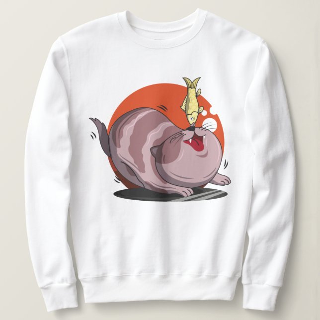 Cute Fat Cat Sweatshirt (Design Front)