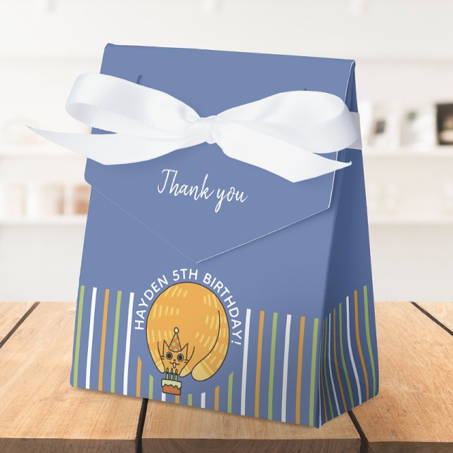 Cute Fat Orange Cat Favor Box (Creator Uploaded)