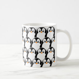 Cute Fat Penguin All Over Print Pattern Coffee Mug