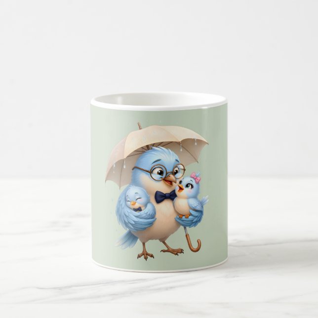 Cute Father Bird Mug For Dad (Center)