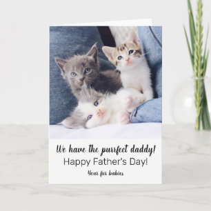 Cute father's day card from furry babbies