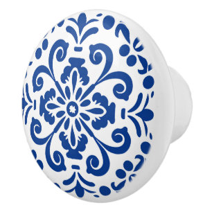 Cute faux tile Spanish  Ceramic Knob