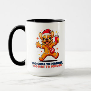 Cute Fawn French Bulldog Puppy Christmas Cookie Mug