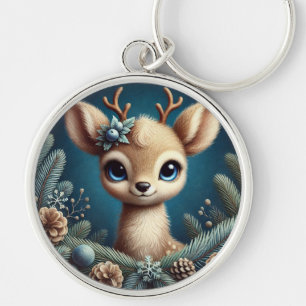 Cute Fawn Illustration Keychain