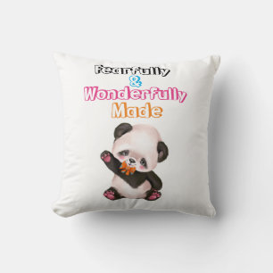 Cute Fearfully And Wonderfully Made   Throw Pillow