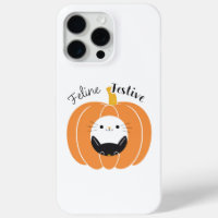 Cute Feline Festive Pumpkin Cat Halloween iPhone 1