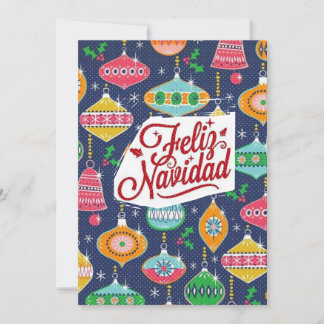 Cute feliz navidad christmas holiday card