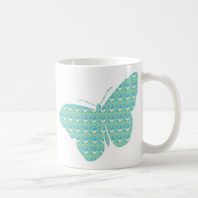 Cute feminine butterfly coffee mug (Right)